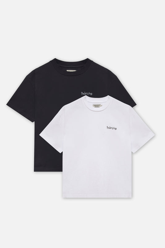 2 Pack Cropped Essential Tees