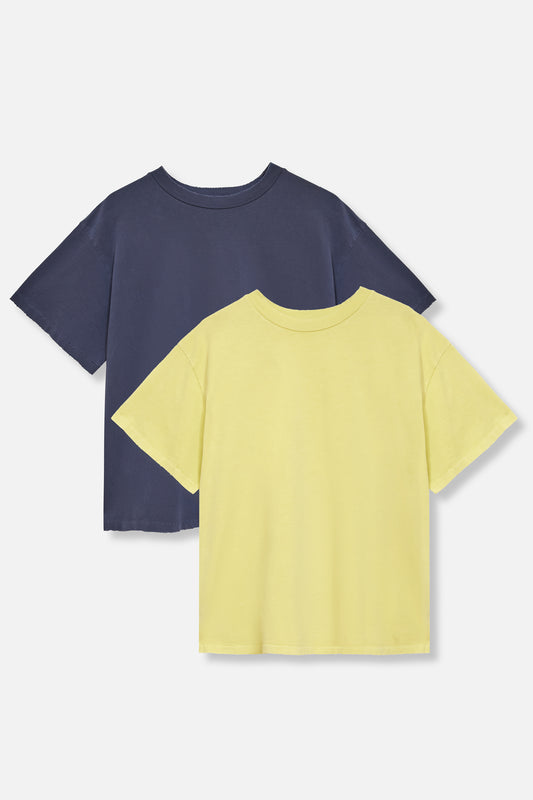 2 Pack Archive Tee - Navy & Yellow