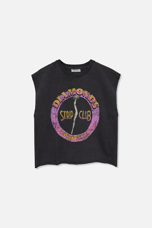 Trinity Diamonds Sleeveless - Off Black