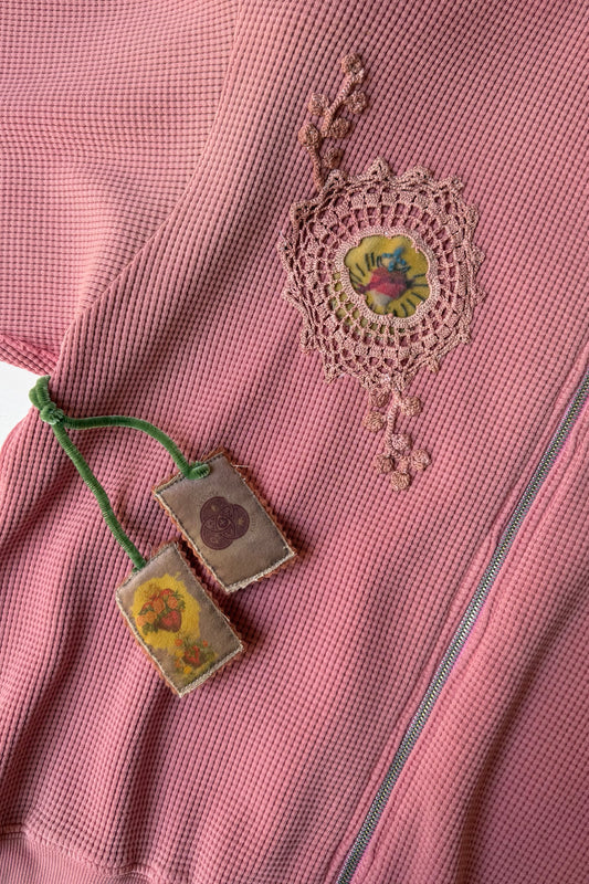 Waffle Zip Up Track Jacket x Bentgable Pink 10 OF 13 - M