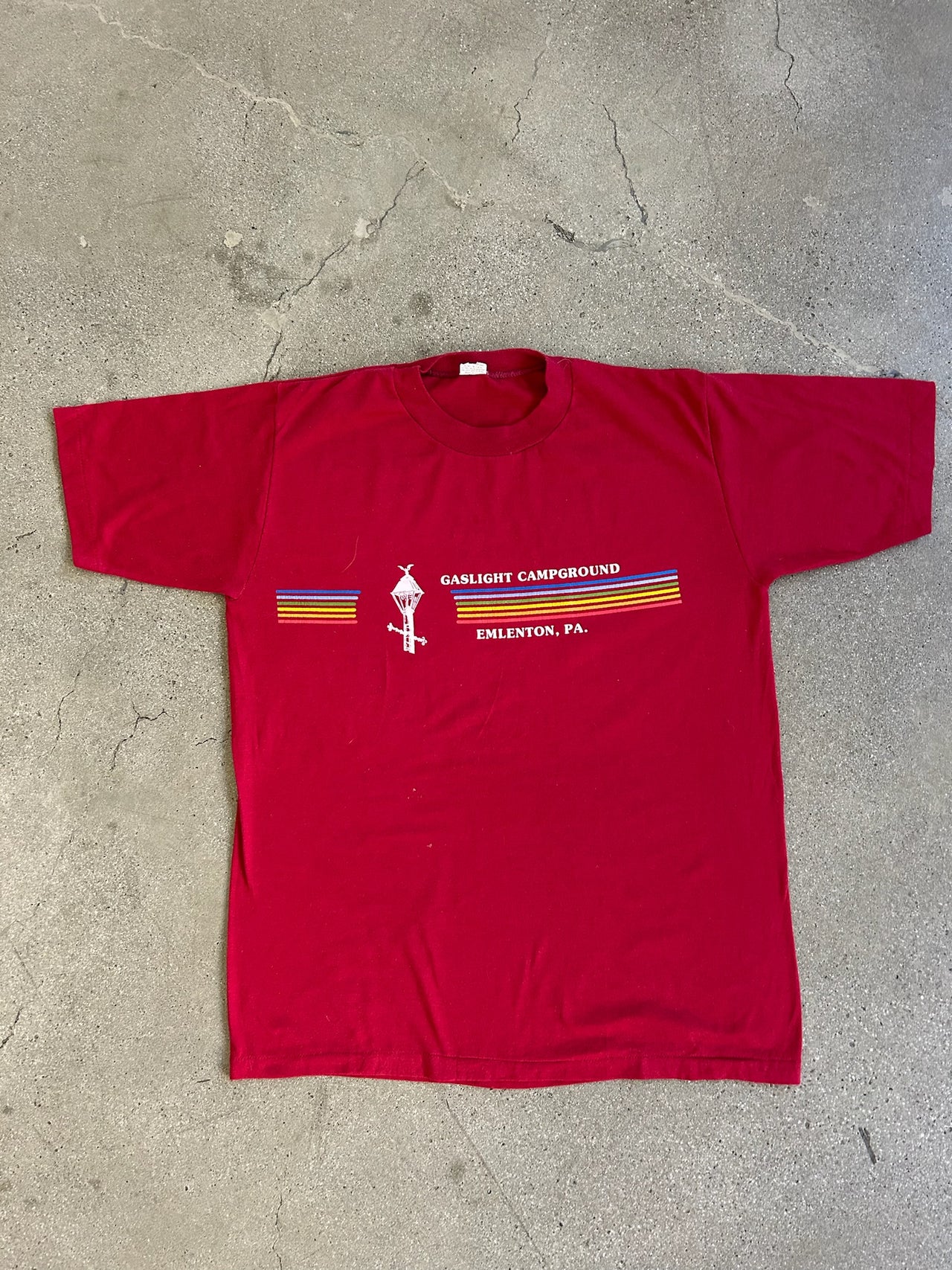 Gaslight Campground Tee - Red - Large (fits like Medium)