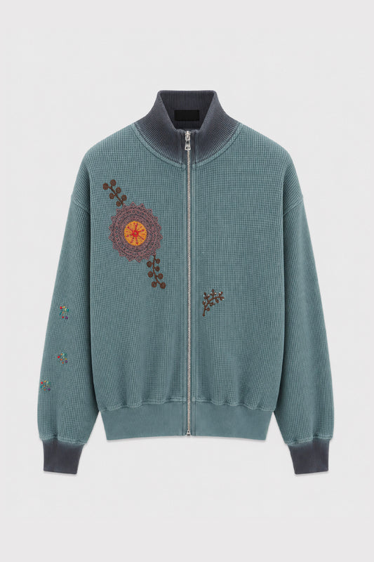 Waffle Zip Up Track Jacket x Bentgable Turquoise 12 OF 13 - L