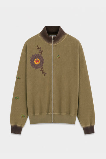Waffle Zip Up Track Jacket x Bentgable Army Green 13 OF 13 - L