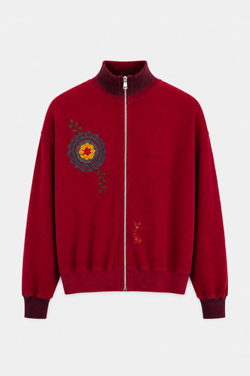 Waffle Zip Up Track Jacket x Bentgable Burgundy 1 OF 13 - L