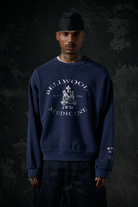 Bellwoods Medicine Crewneck - Vintage Navy
