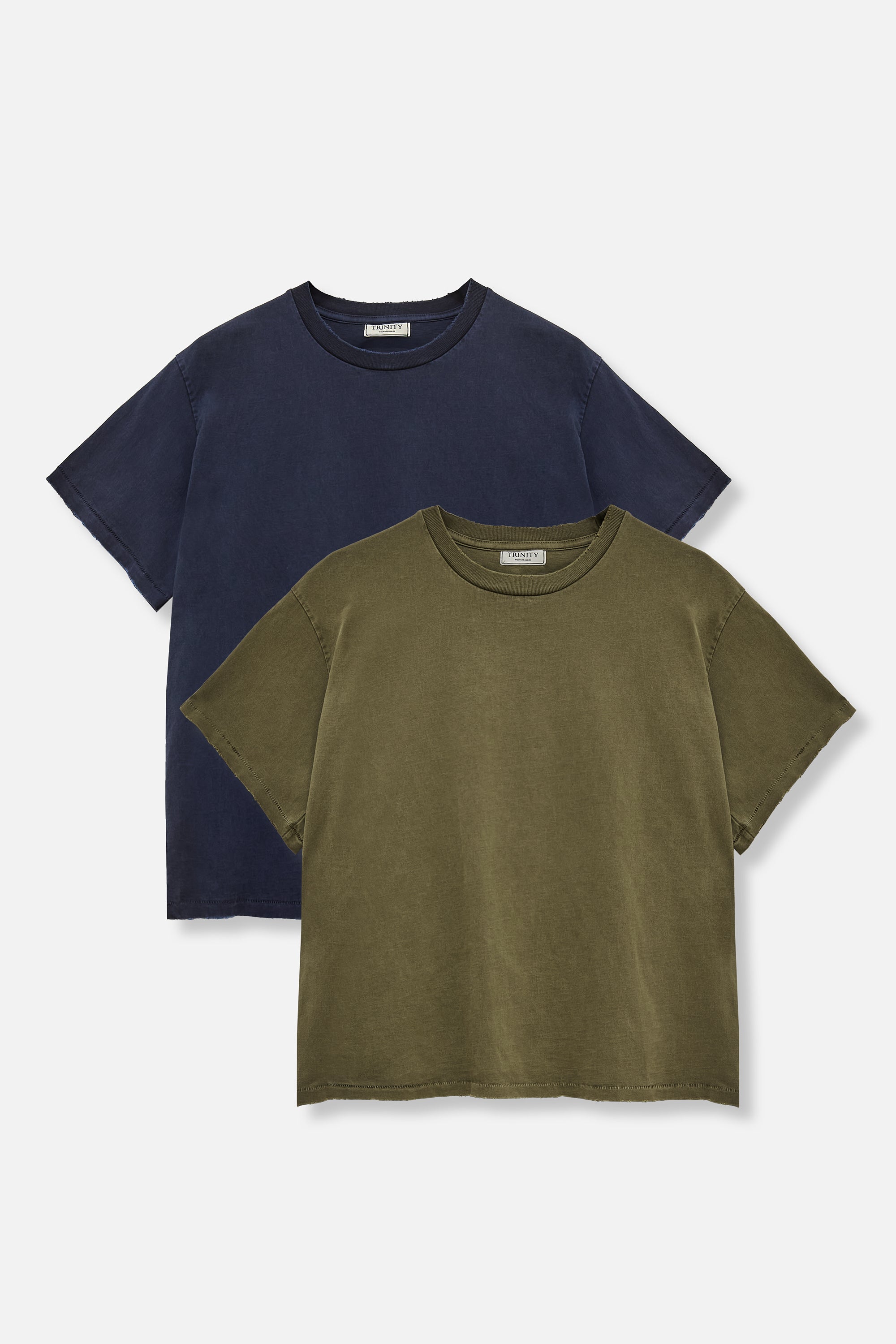 2 Pack Archive Tee - Navy & Military Green – TRINITY