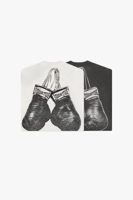 2 Pack Boxing Gloves Tees - Vintage White & Vintage Black