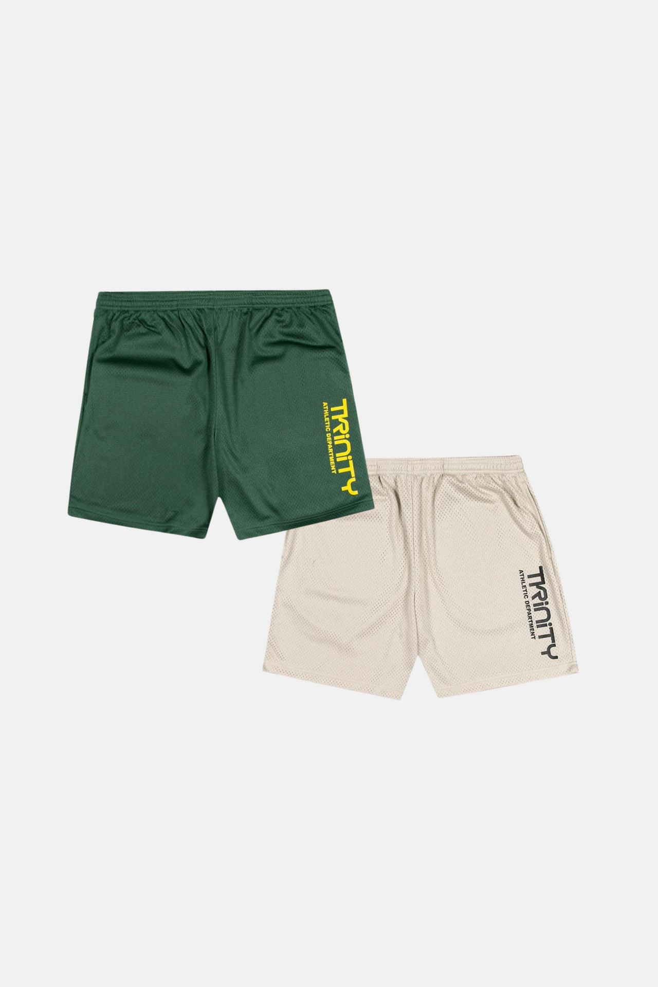 2 Pack Mesh Shorts - Green & Tan
