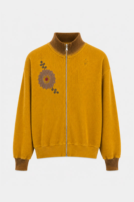 Waffle Zip Up Track Jacket x Bentgable Yellow 4 OF 13 - L