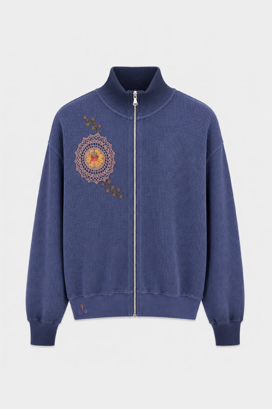 Waffle Zip Up Track Jacket x Bentgable Navy 6 OF 13 - L