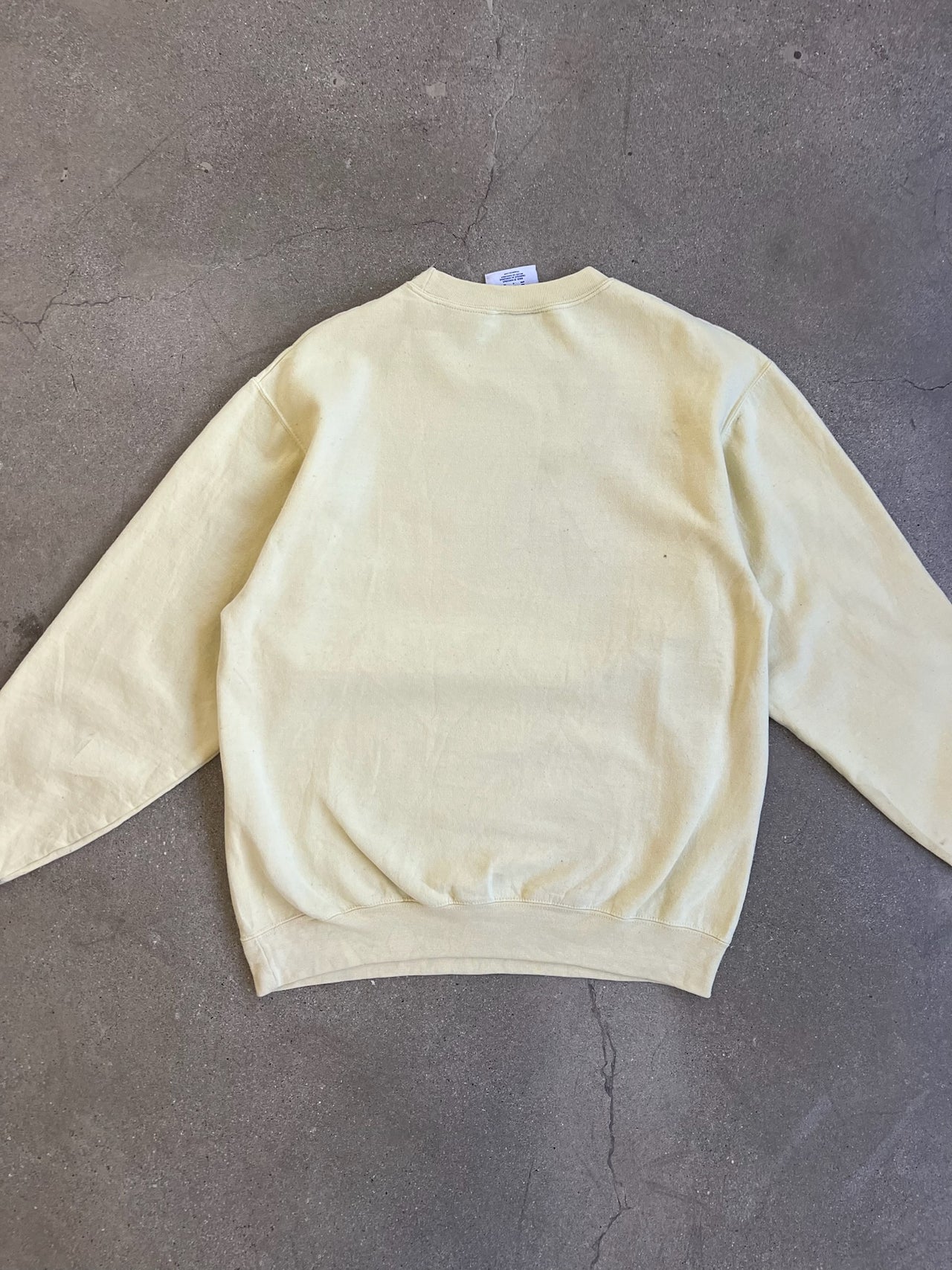 Champion Crewneck Sweater - Light Yellow/Cream - Medium fits like Small