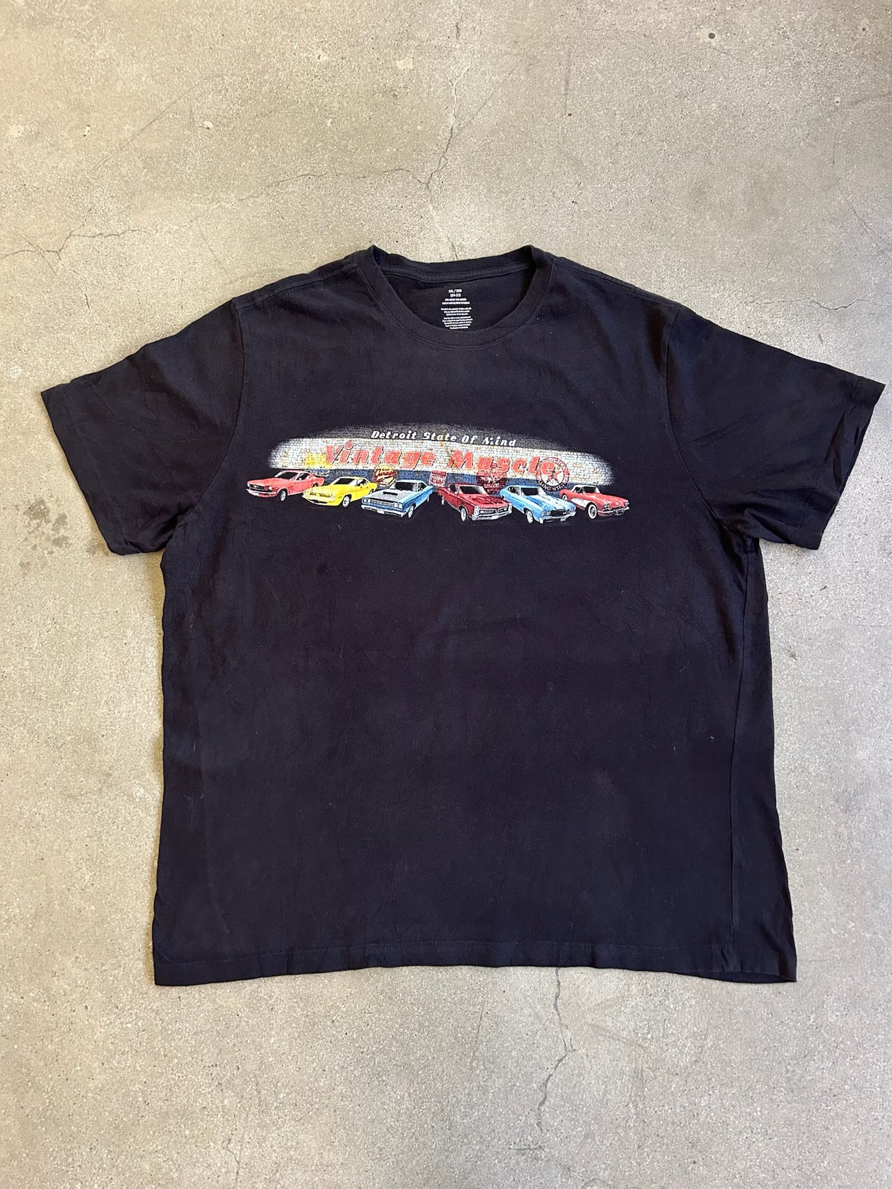 Vintage Muscle Car Tee - Vintage Black - XXL