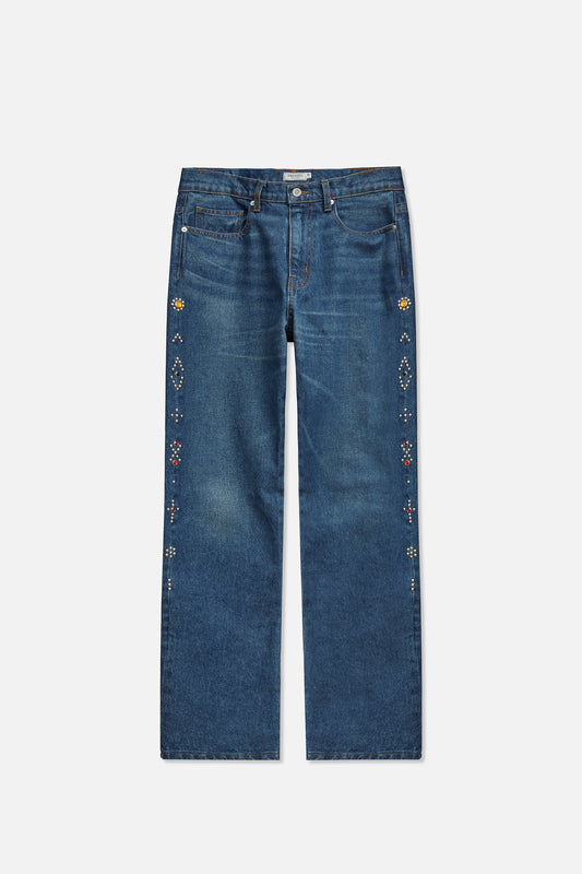 Nomad Studded Denim - Indigo
