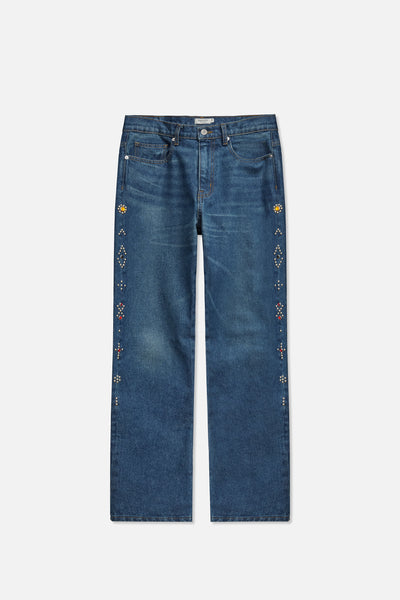 Nomad Studded Denim - Indigo – TRINITY