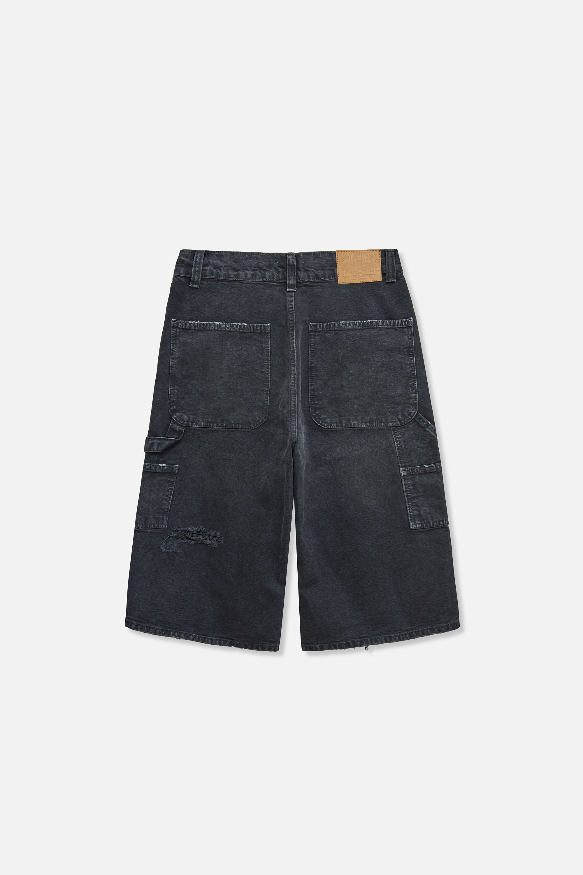 Carpenter Double Knee Short - Washed Black – TRINITY