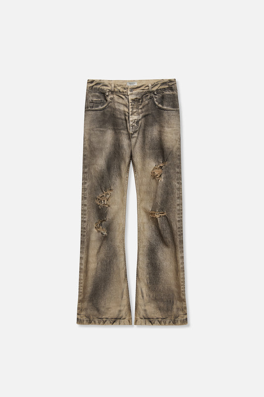 CNT Selvedge Flare Denim - Mud White