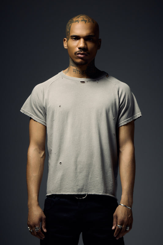 Raglan Tee - Silver Grey