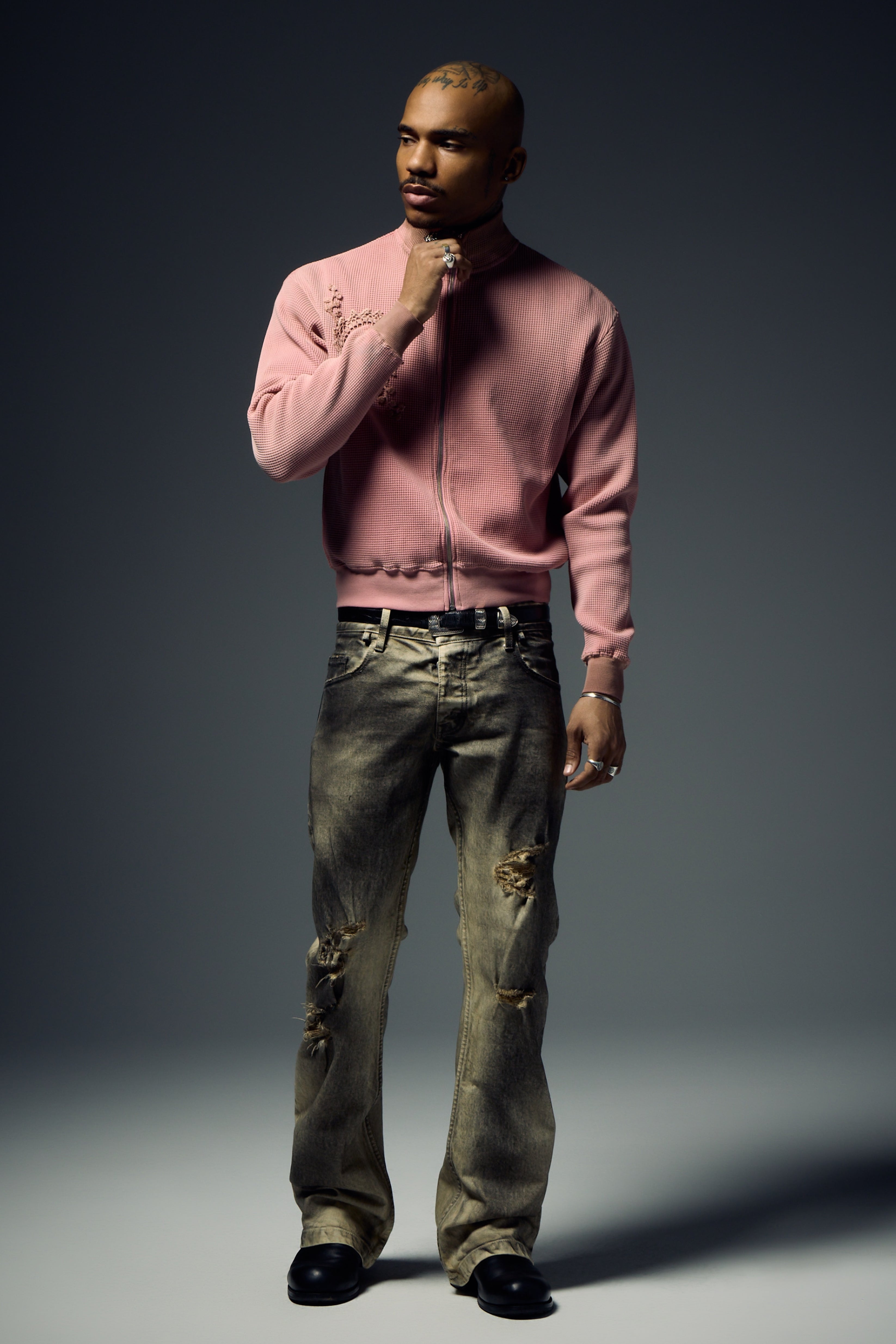Waffle Zip Up Track Jacket x Bentgable Pink 9 OF 13 - L – TRINITY