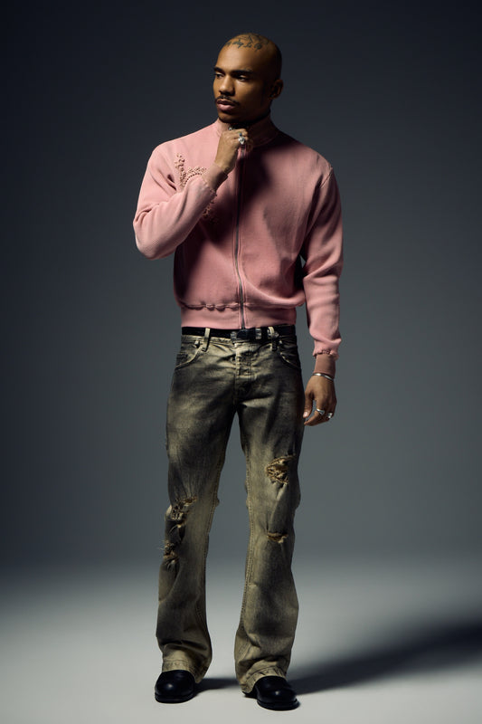 Waffle Zip Up Track Jacket x Bentgable Pink 9 OF 13 - L