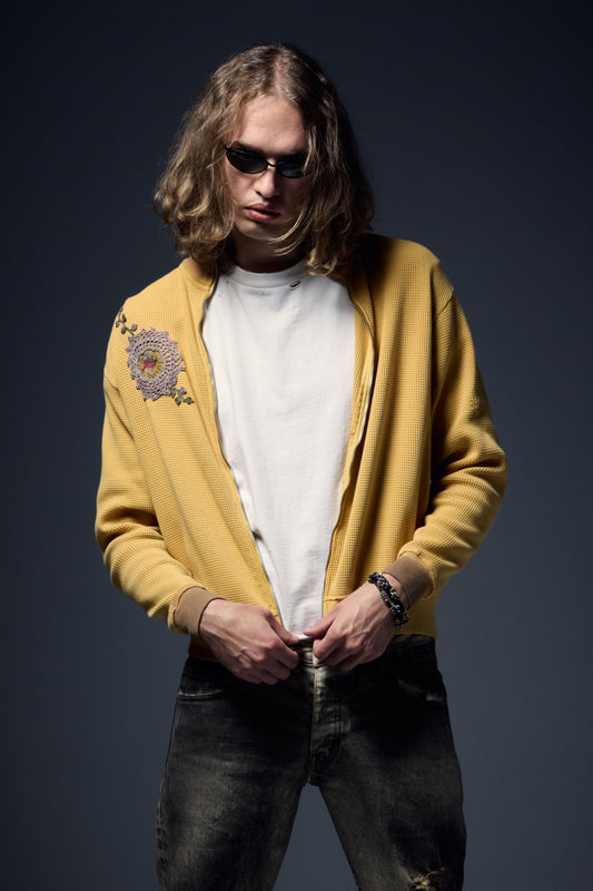 Waffle Zip Up Track Jacket x Bentgable Yellow 4 OF 13 - L