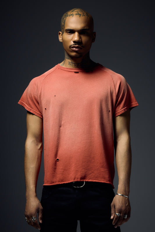 Raglan Tee - Burnt Red