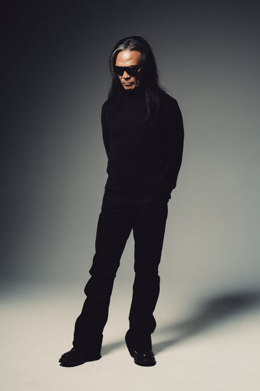 Cashmere Raw Edge Sweater - Black