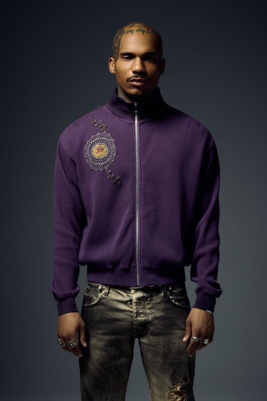 Waffle Zip Up Track Jacket x Bentgable Purple 5 OF 13 - L