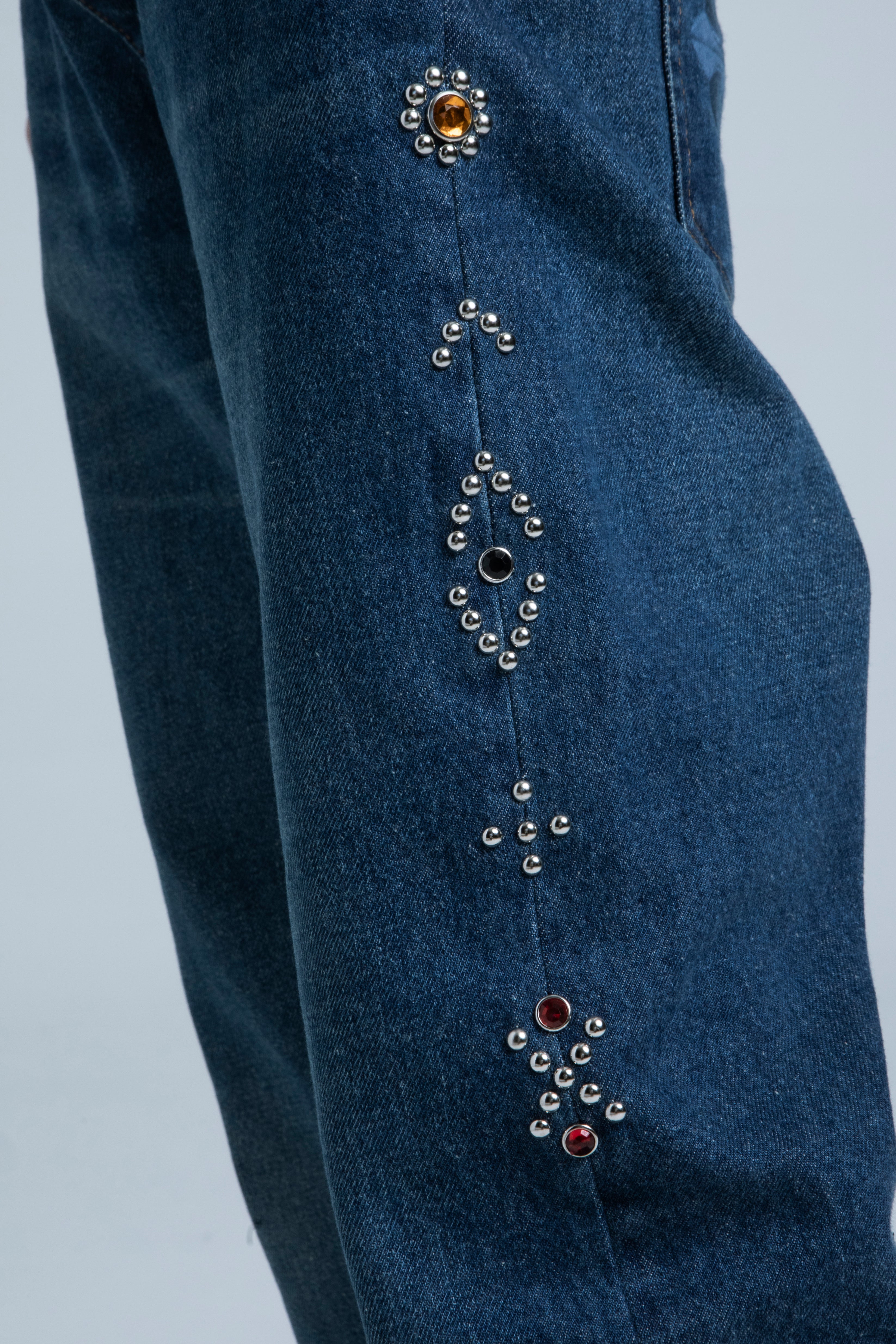 Nomad Studded Denim - Indigo – TRINITY