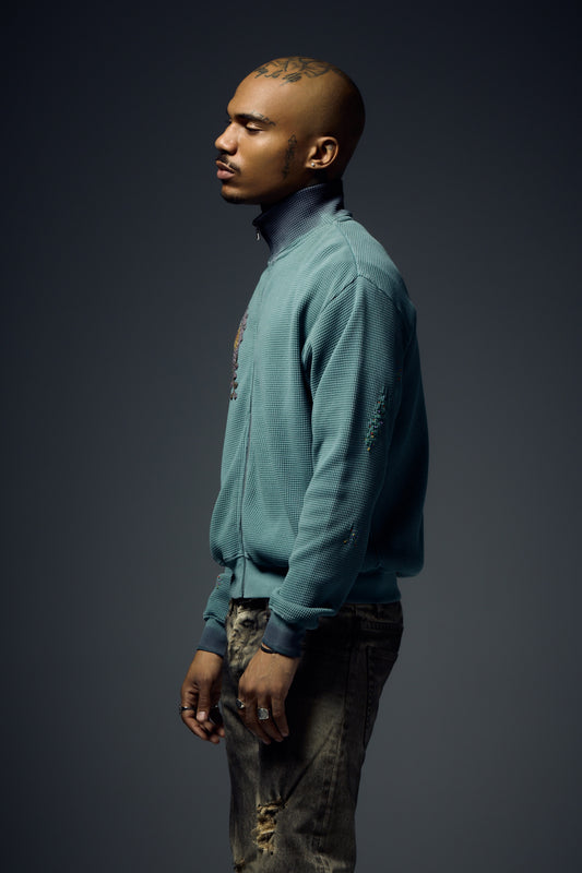 Waffle Zip Up Track Jacket x Bentgable Turquoise 12 OF 13 - L