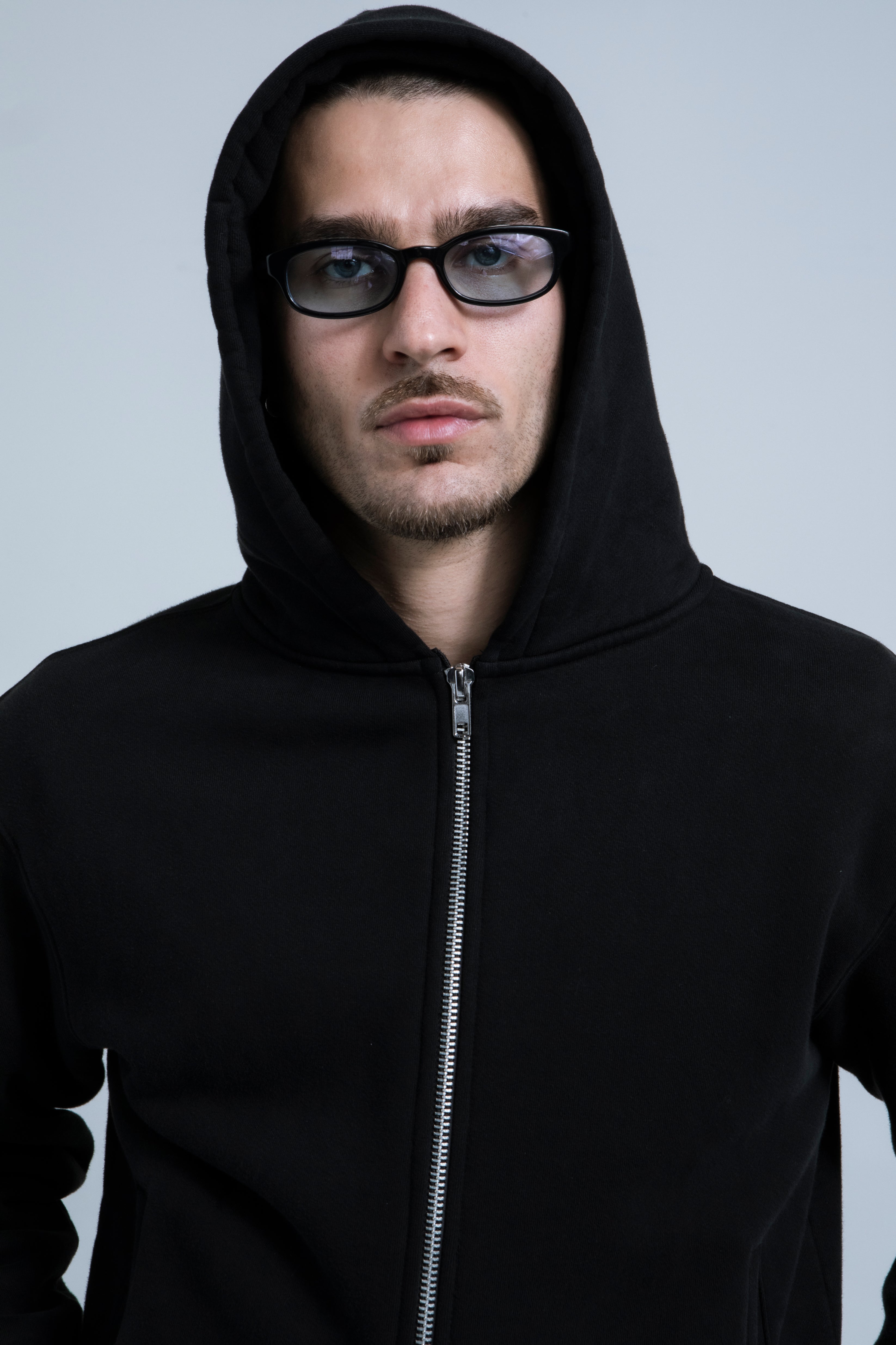 Halo Zip Hoodie - Black – TRINITY
