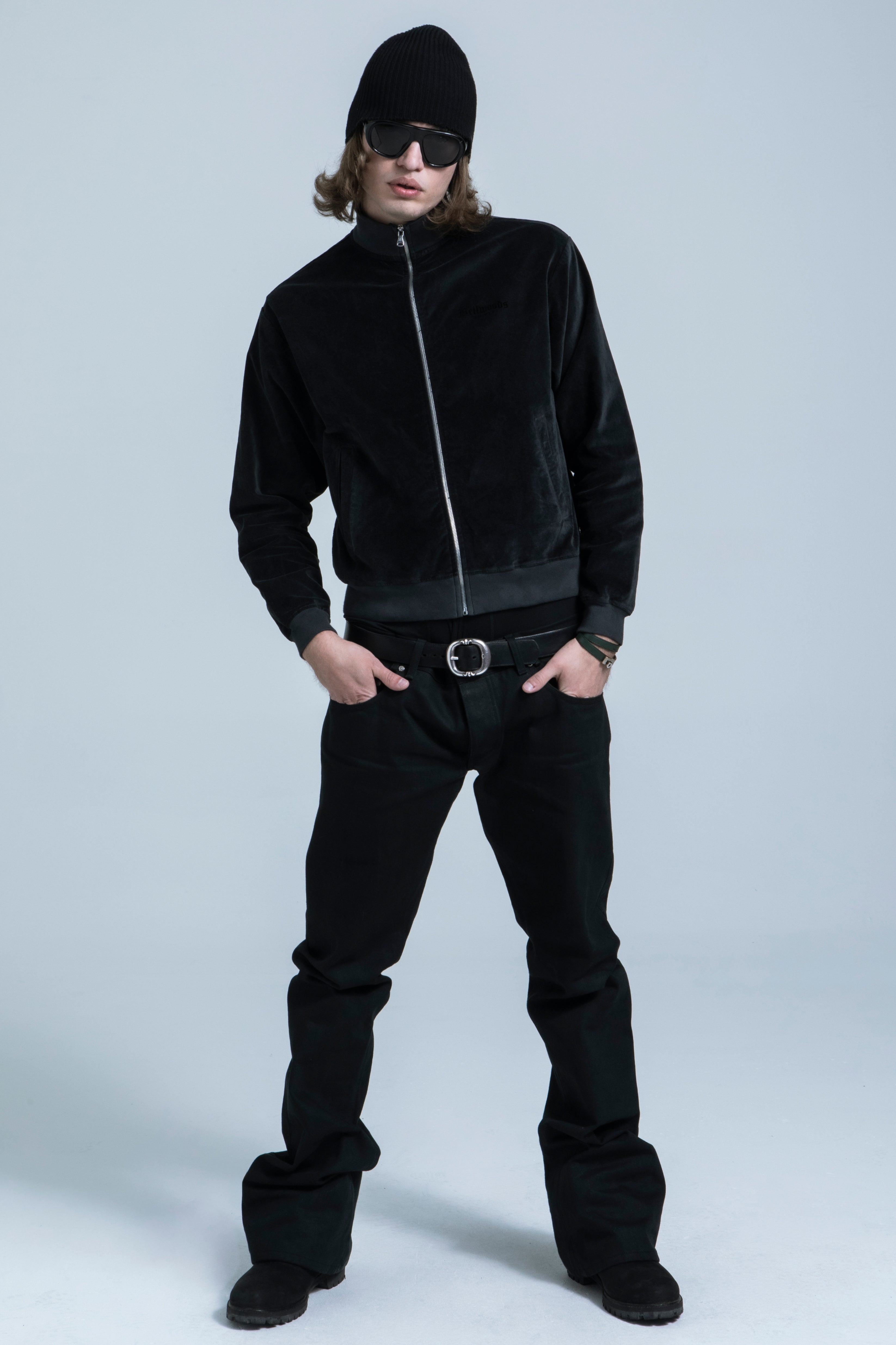 Velour Track Jacket - Charcoal – TRINITY