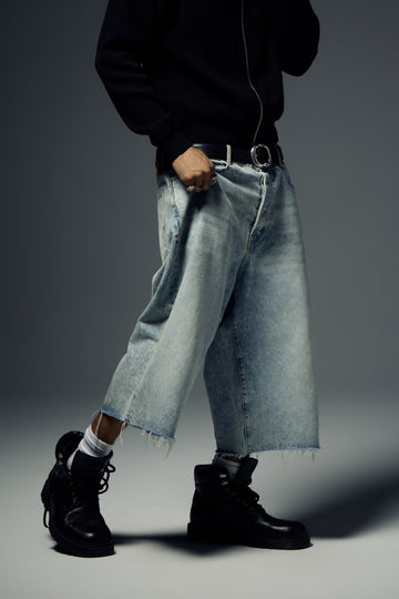 Baggy Denim Short - Light Wash