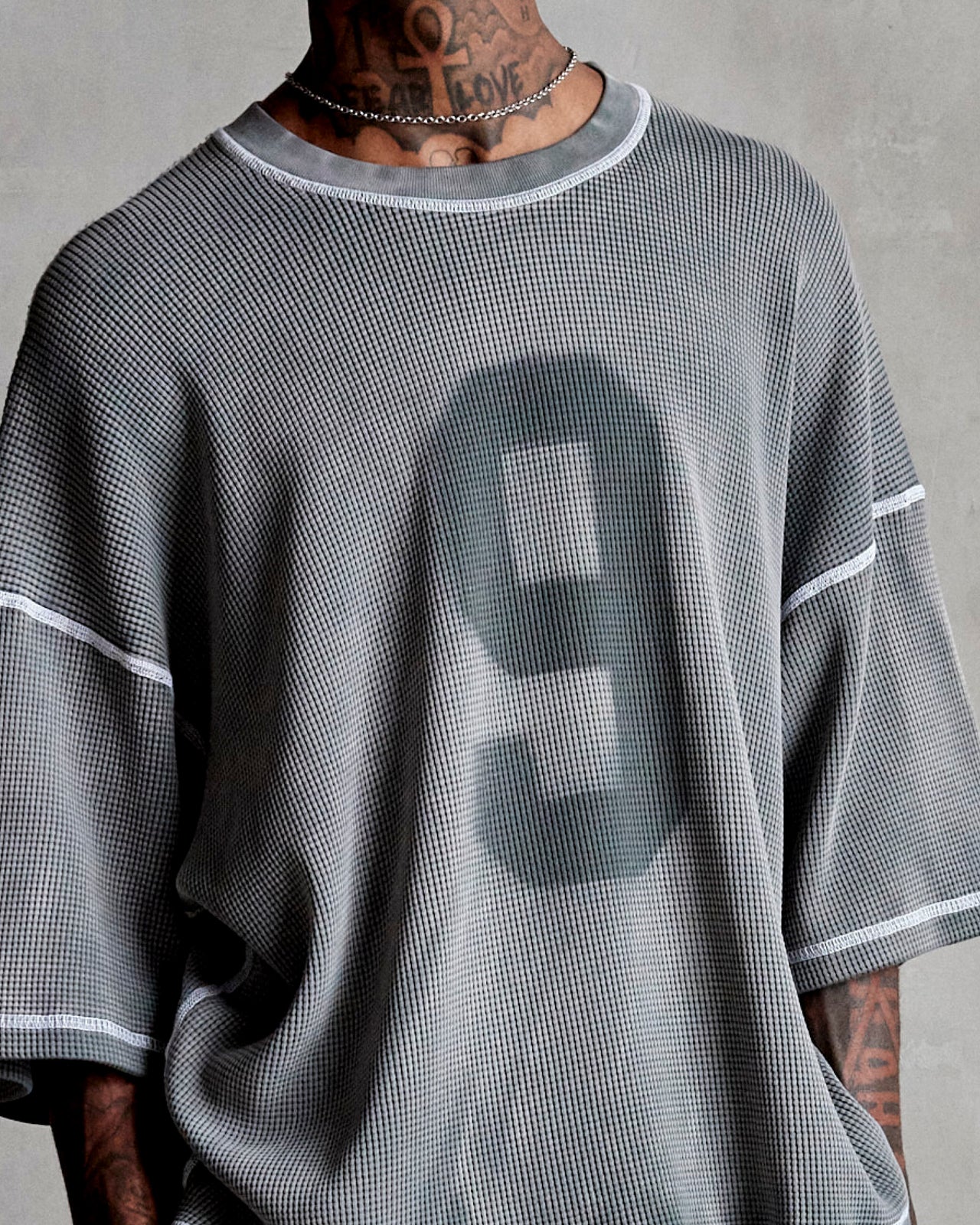 Waffle Jersey - Cement