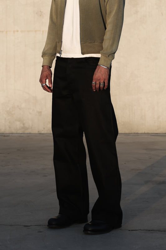 Japanese Selvedge Baggy Denim - Black