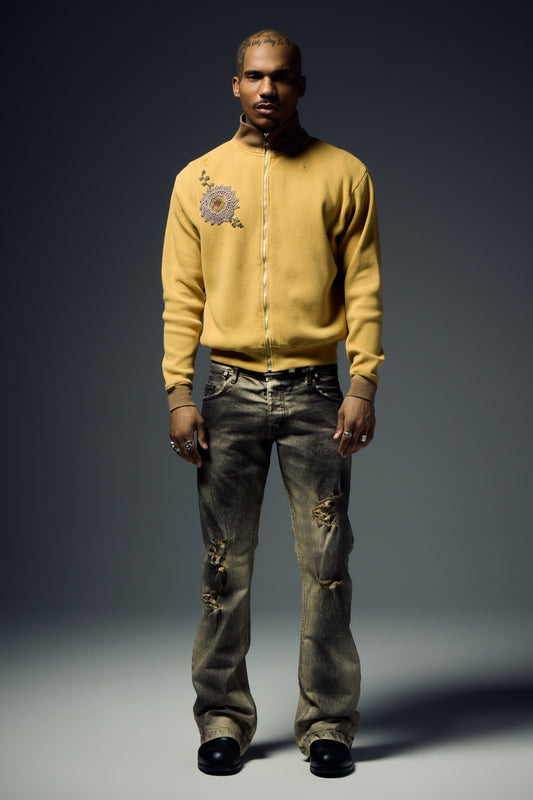 Waffle Zip Up Track Jacket x Bentgable Yellow 3 OF 13 - L