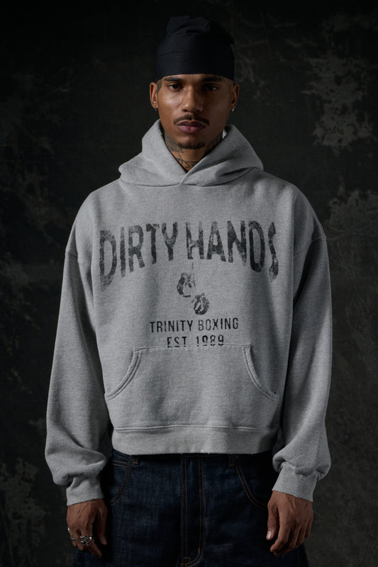 Dirty Hands Hoodie - Heather-Grey