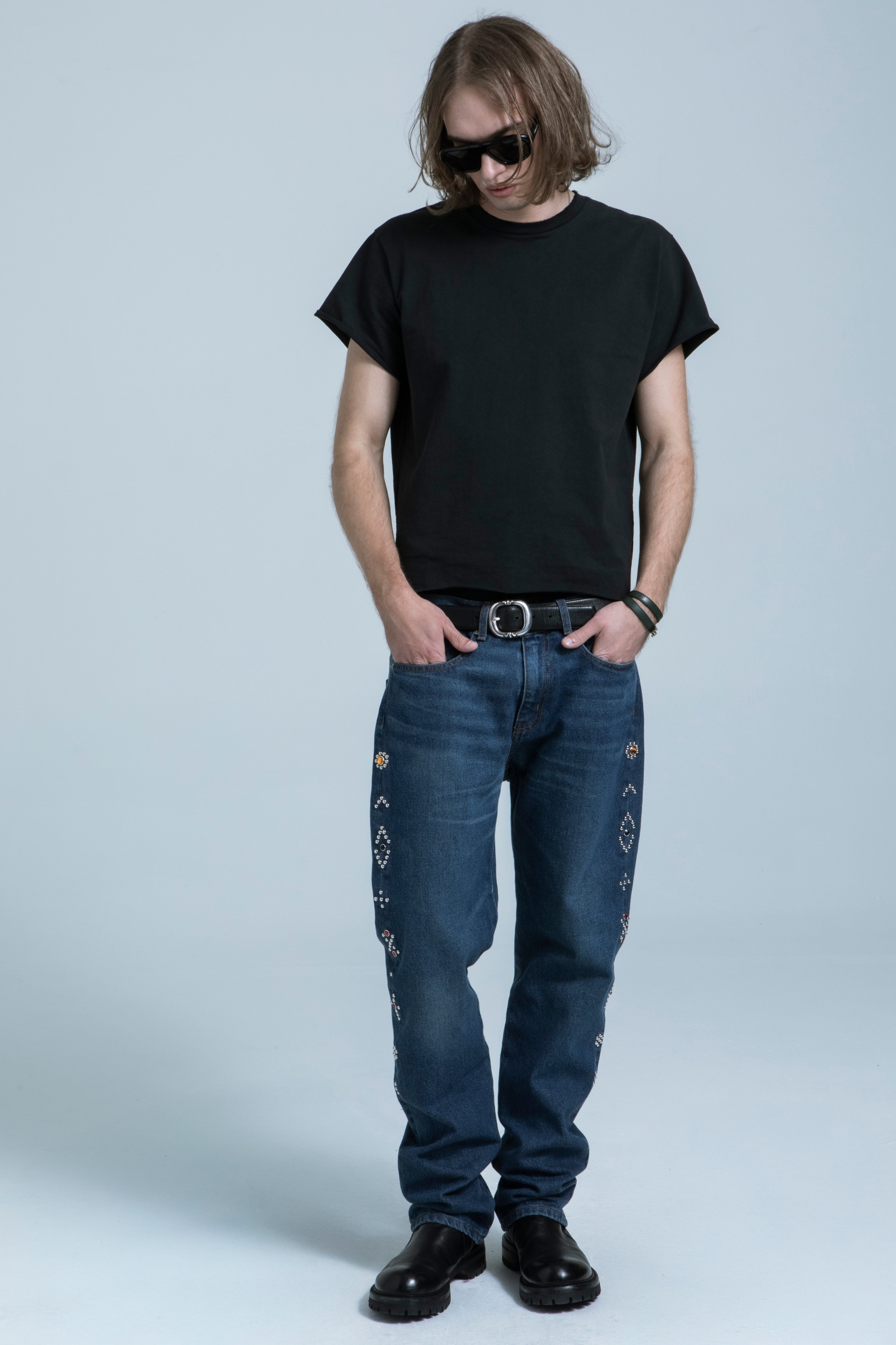 Nomad Studded Denim - Indigo – TRINITY