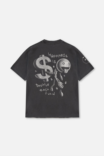 Happiness Tee - Vintage Black