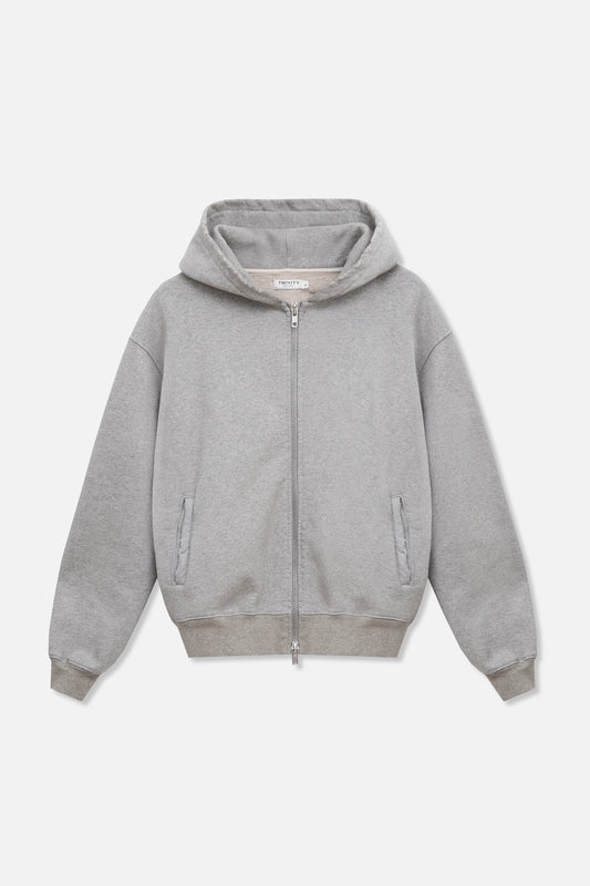 Halo Zip Hoodie - Heather Grey
