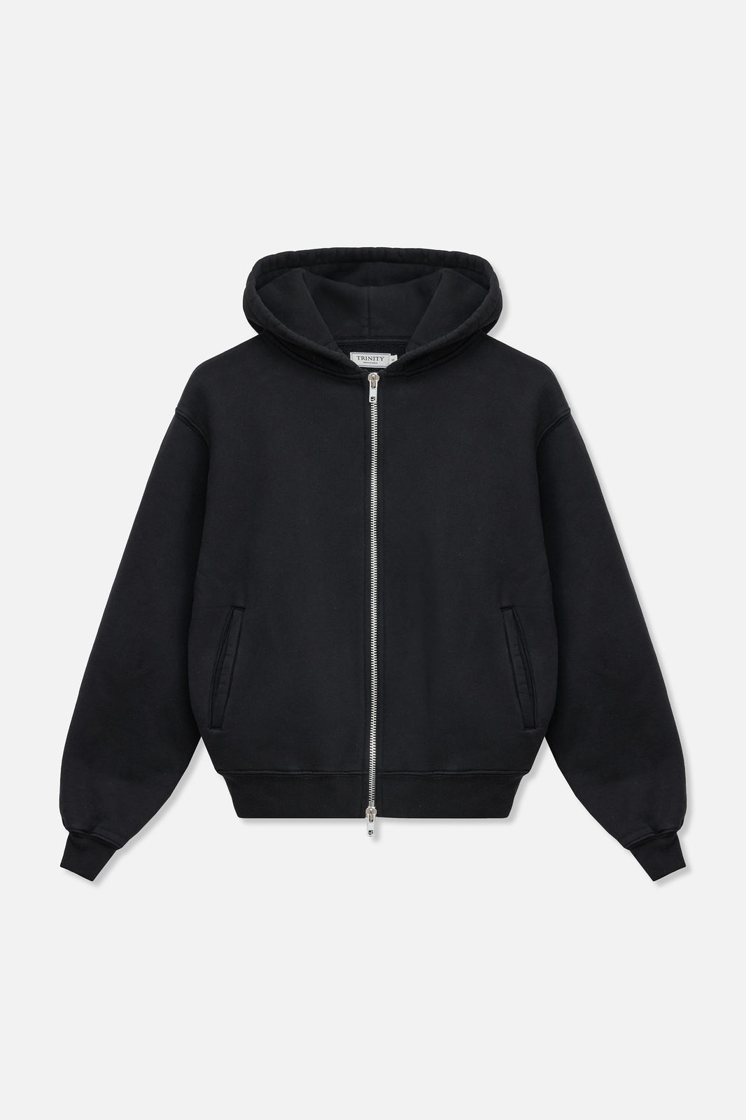 Halo Zip Hoodie - Black – TRINITY