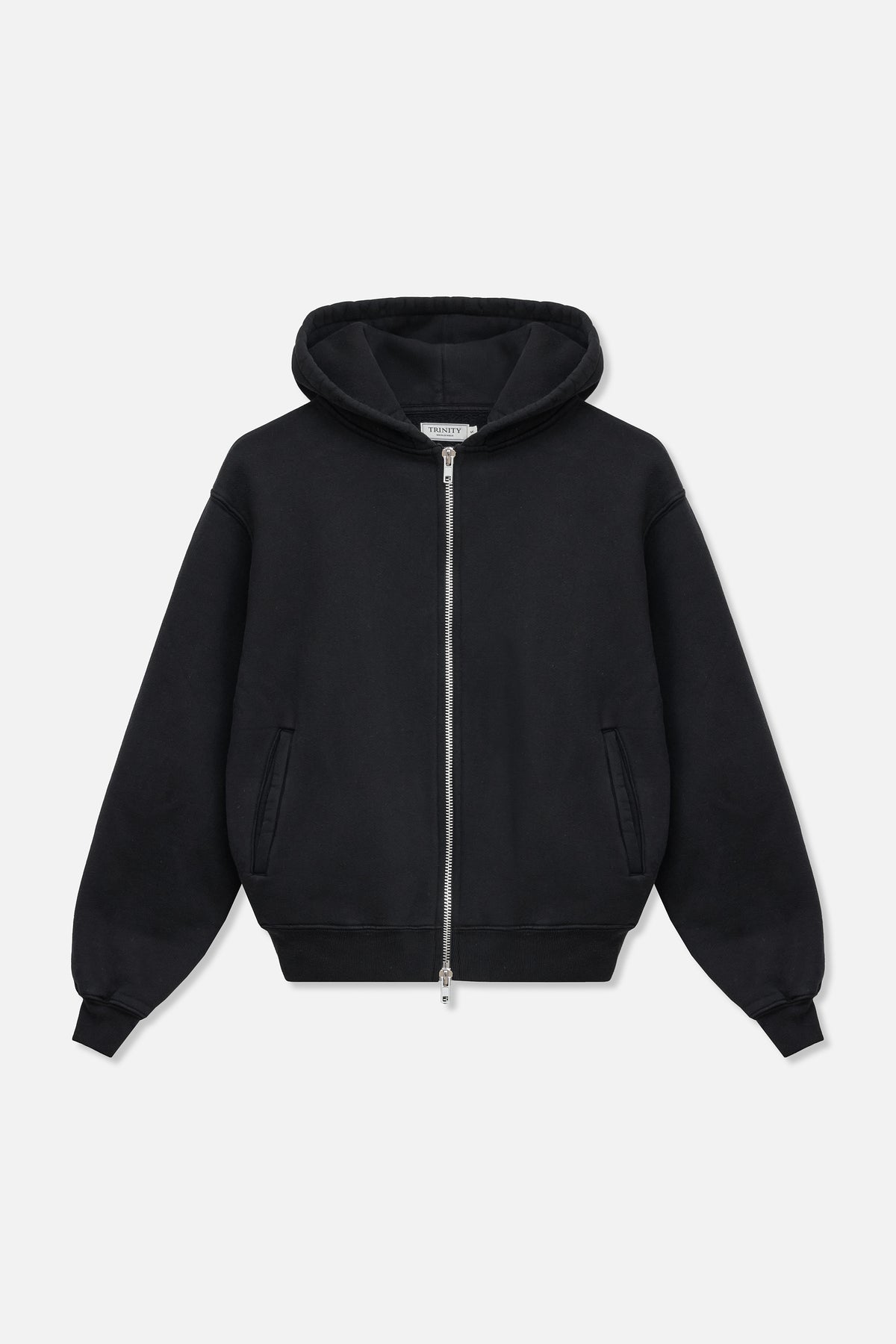Halo Zip Hoodie - Black – TRINITY