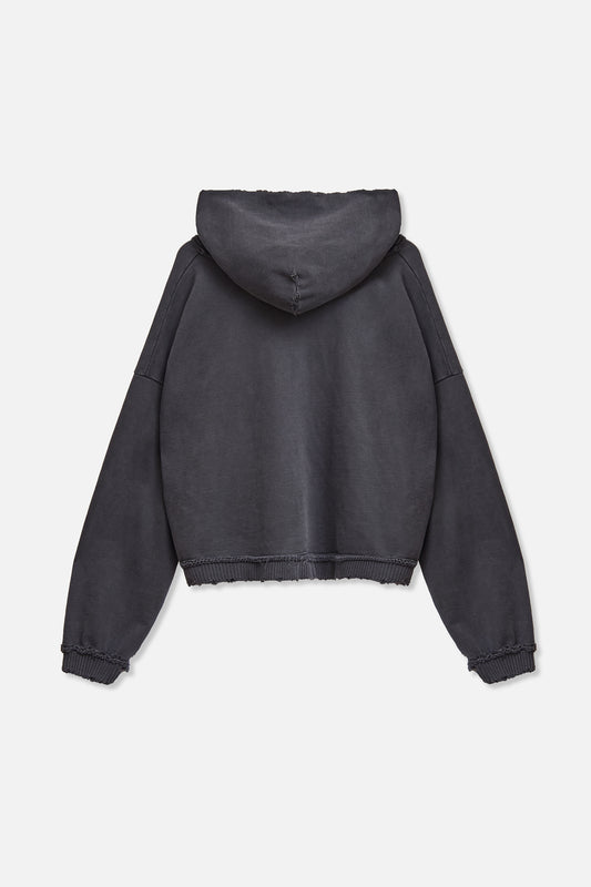 Butterfly Ultra Distressed Hoodie x Bentgable - Charcoal L
