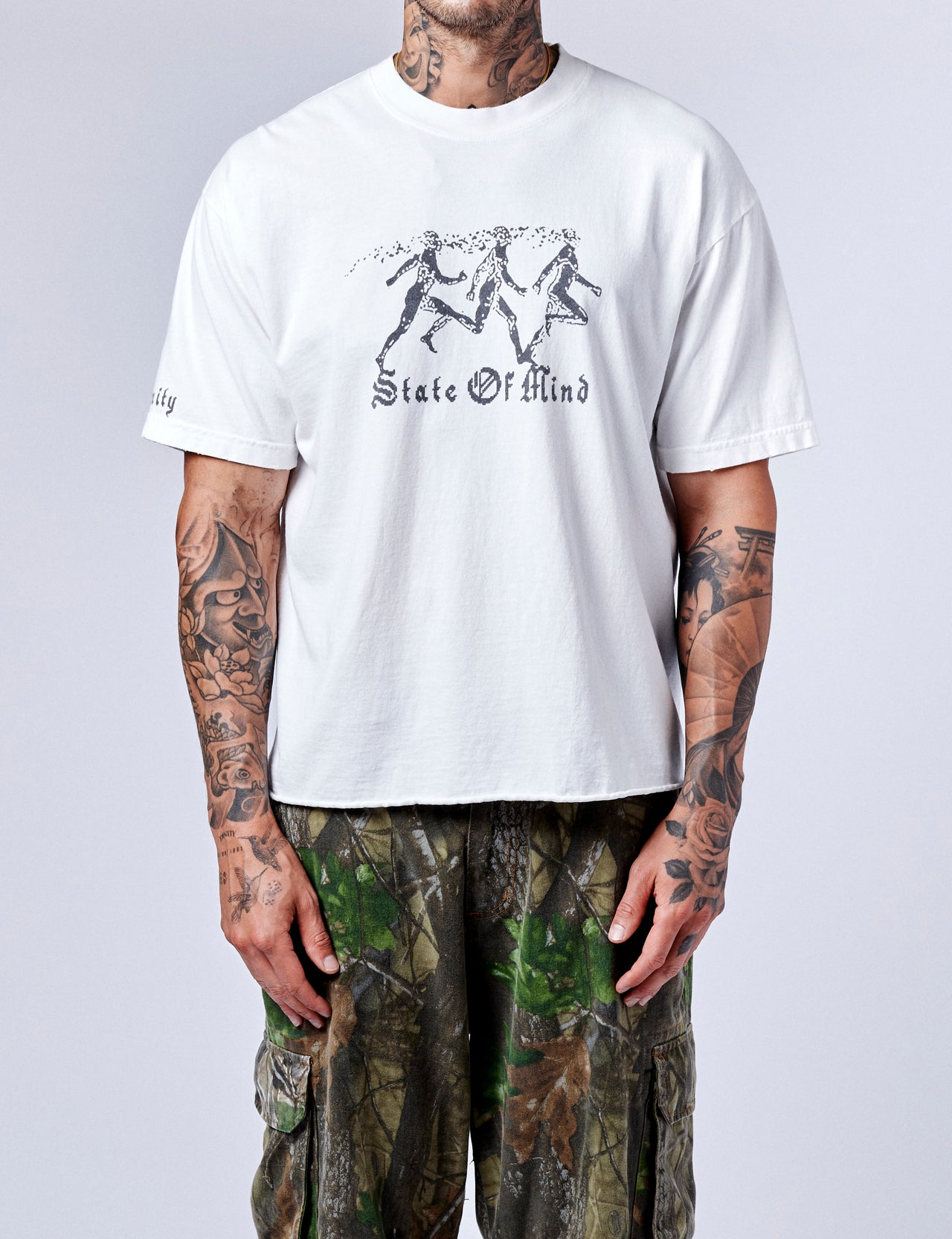 State of Mind Cropped Tee - Off White