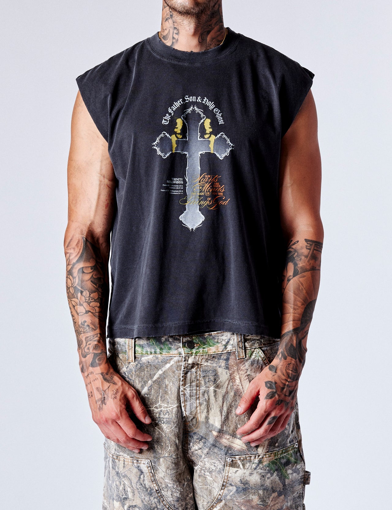 Holy Ghost Sleeveless Tee - Vintage Black