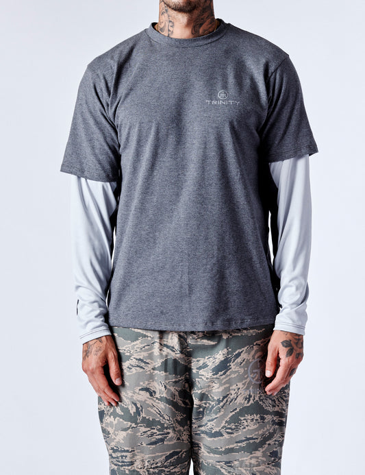 Cross Over Tee - Grey