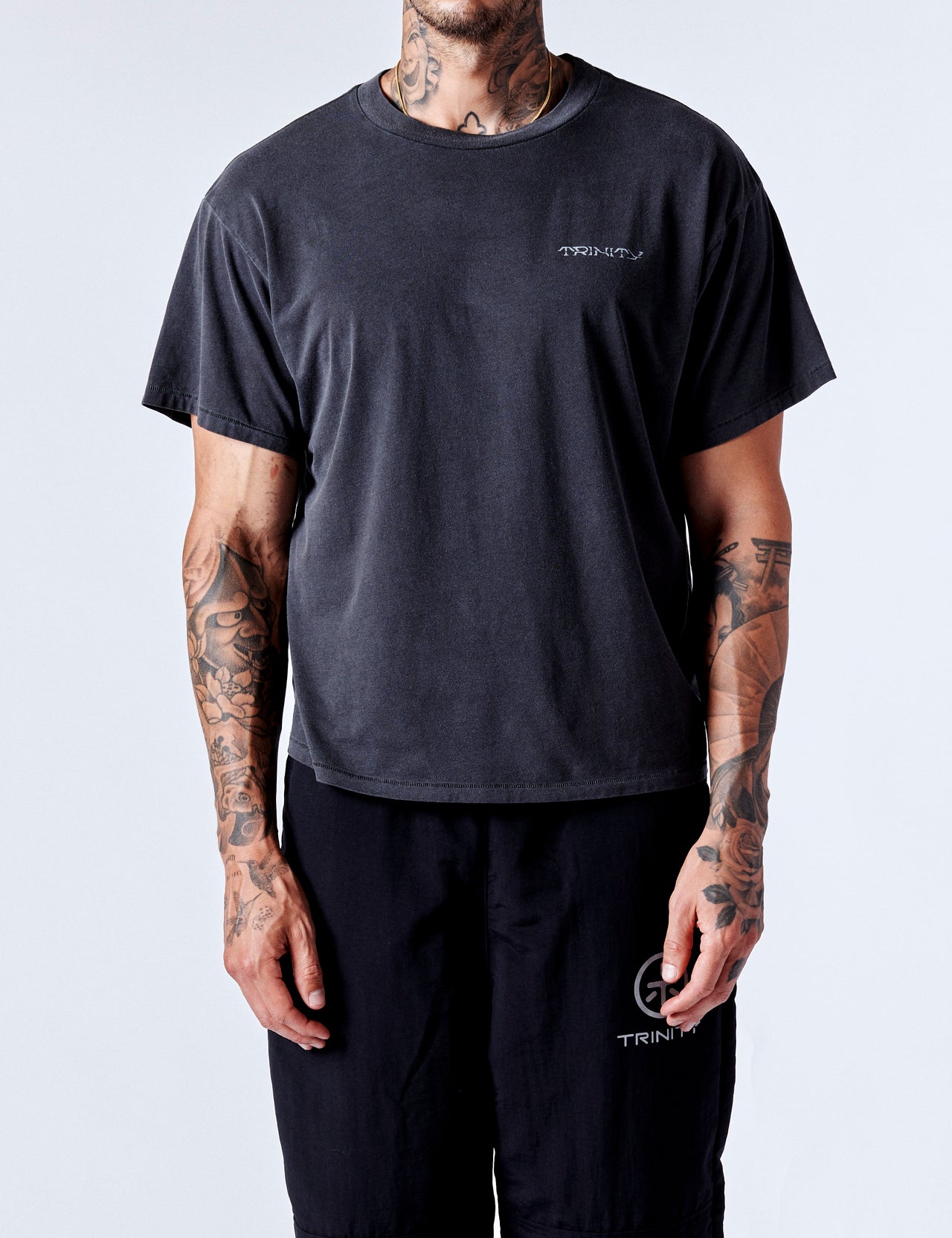 Cropped Cloud Tee - Charcoal