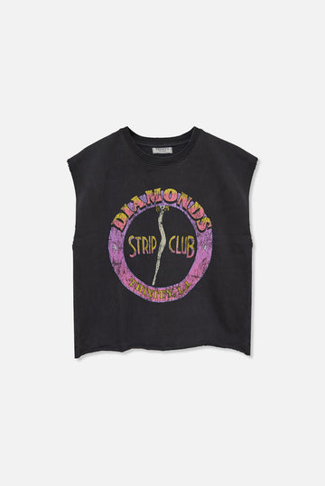 Trinity Diamonds Sleeveless - Off Black