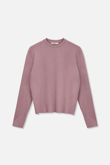 Cashmere Raw Edge Sweater - Pink