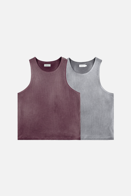 2 Pack Thermal Tank - Burgundy Acid Wash & Cement