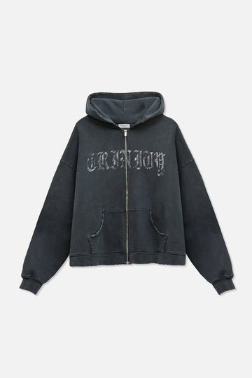 Tyson Zip Hoodie - Vintage Black